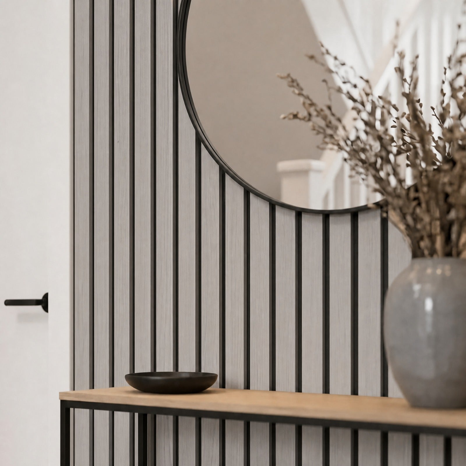 Premium Acoustic Slatted Wall Panel - 50mm thickness (Multiple Colours)