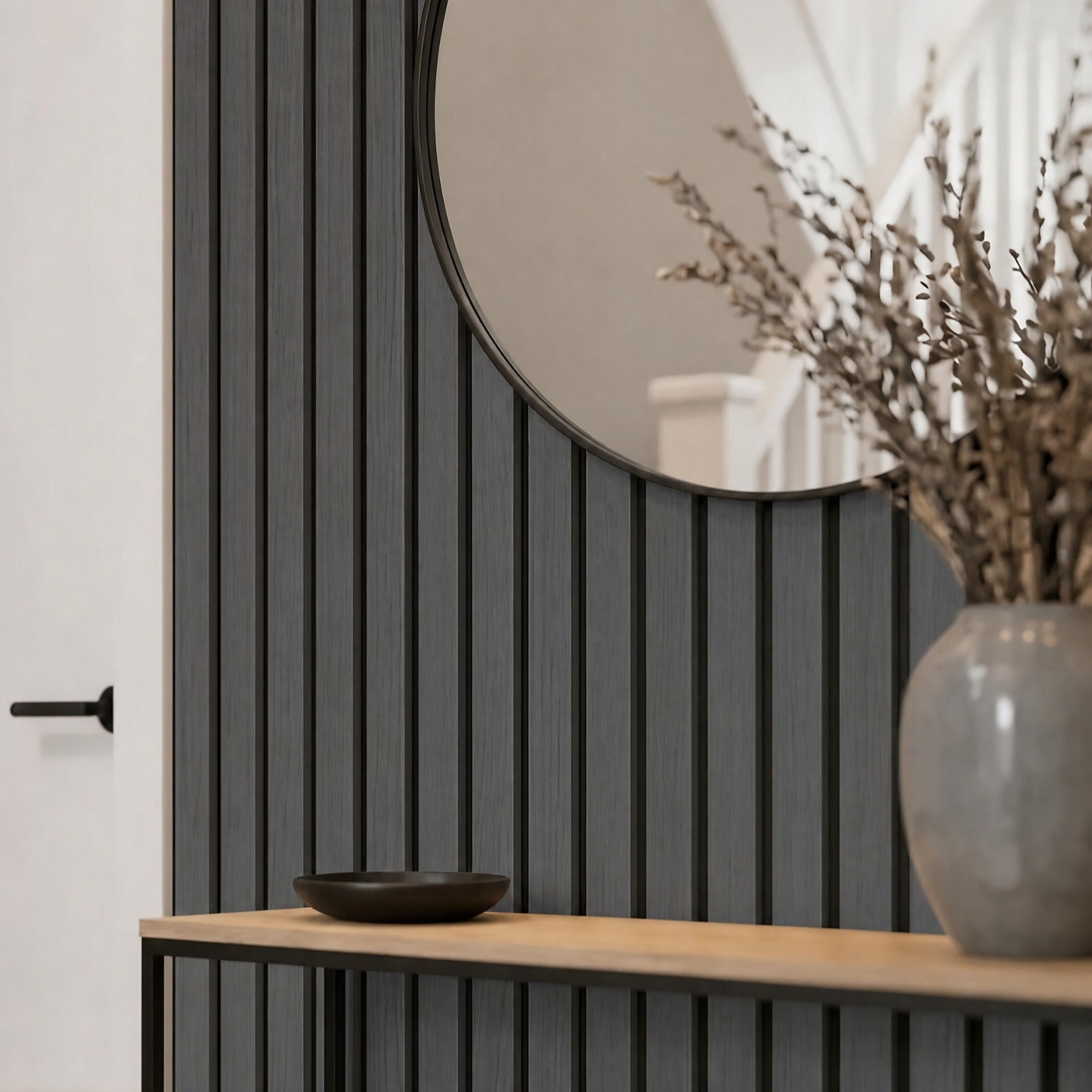 Premium Acoustic Slatted Wall Panel - 50mm thickness (Multiple Colours)