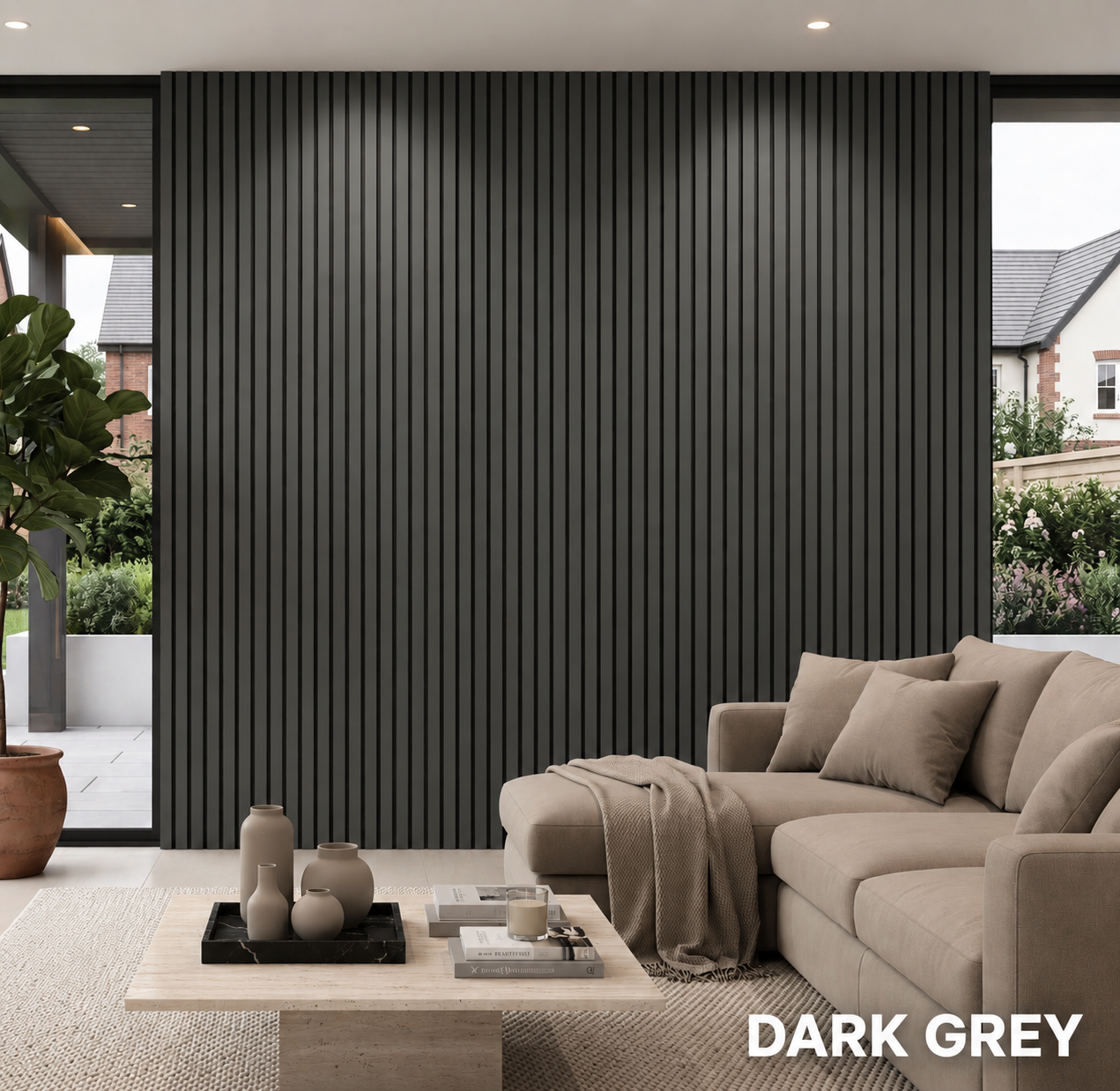 Premium Acoustic Slatted Wall Panel (Multiple Colours)