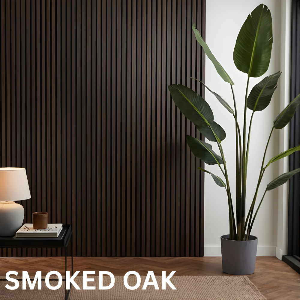 Premium Acoustic Wall Panels - Smoked Oak