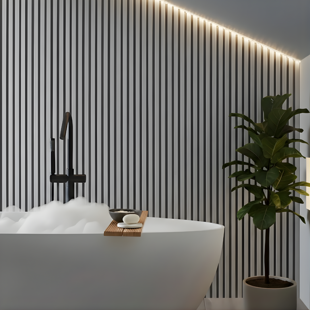 PVC Bathroom Wall Panels - Pack of 8 (Wide Range of Colours)