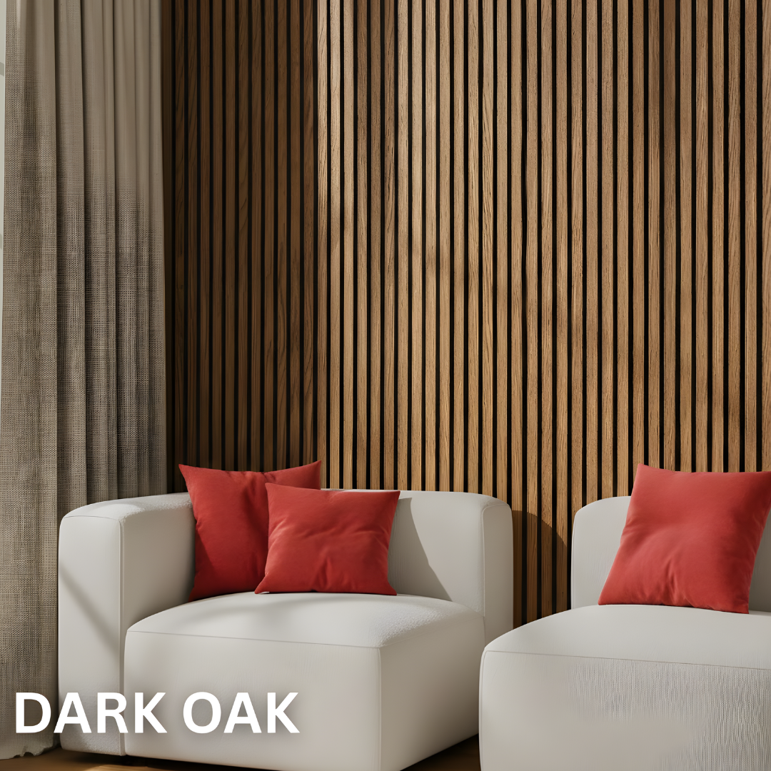 Premium Acoustic Slatted Wall Panel (Multiple Colours)