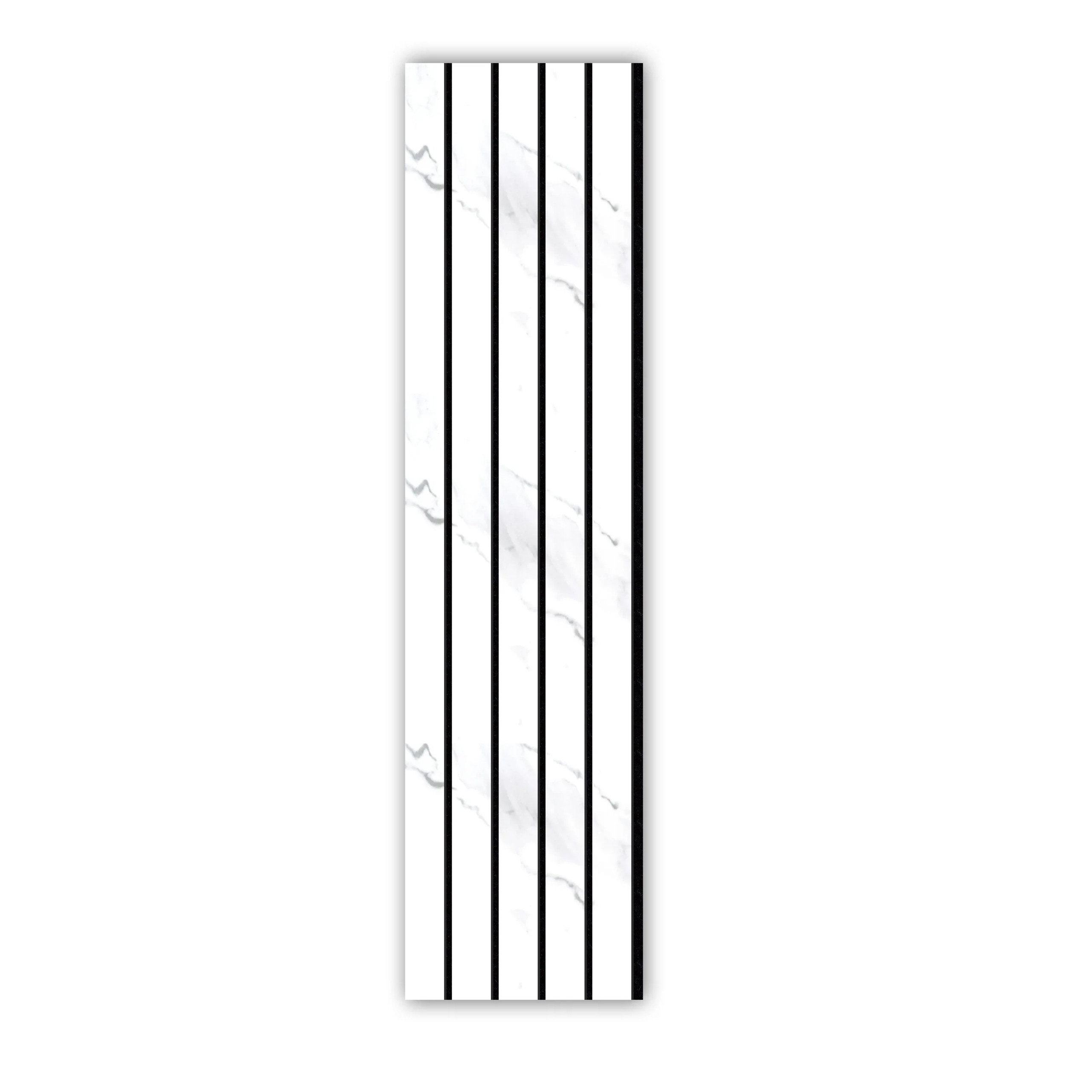 Premium Thick Slat Large Wall Panel 280cm x 60cm (White Marble) - 35mm thickness