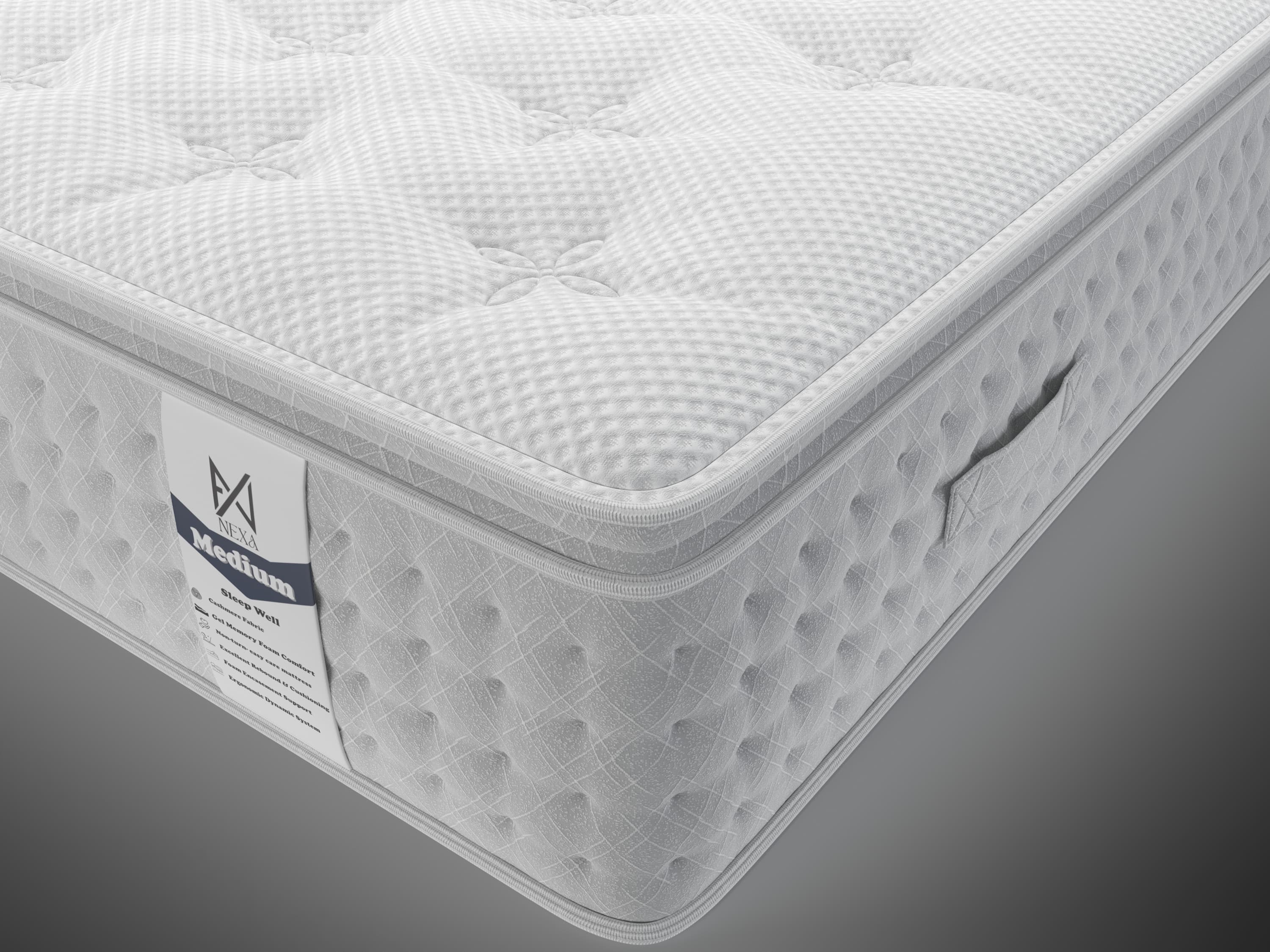 The Luxury Plush Nexus 1000 Pocket Spring Pillow Top Mattress - Medium