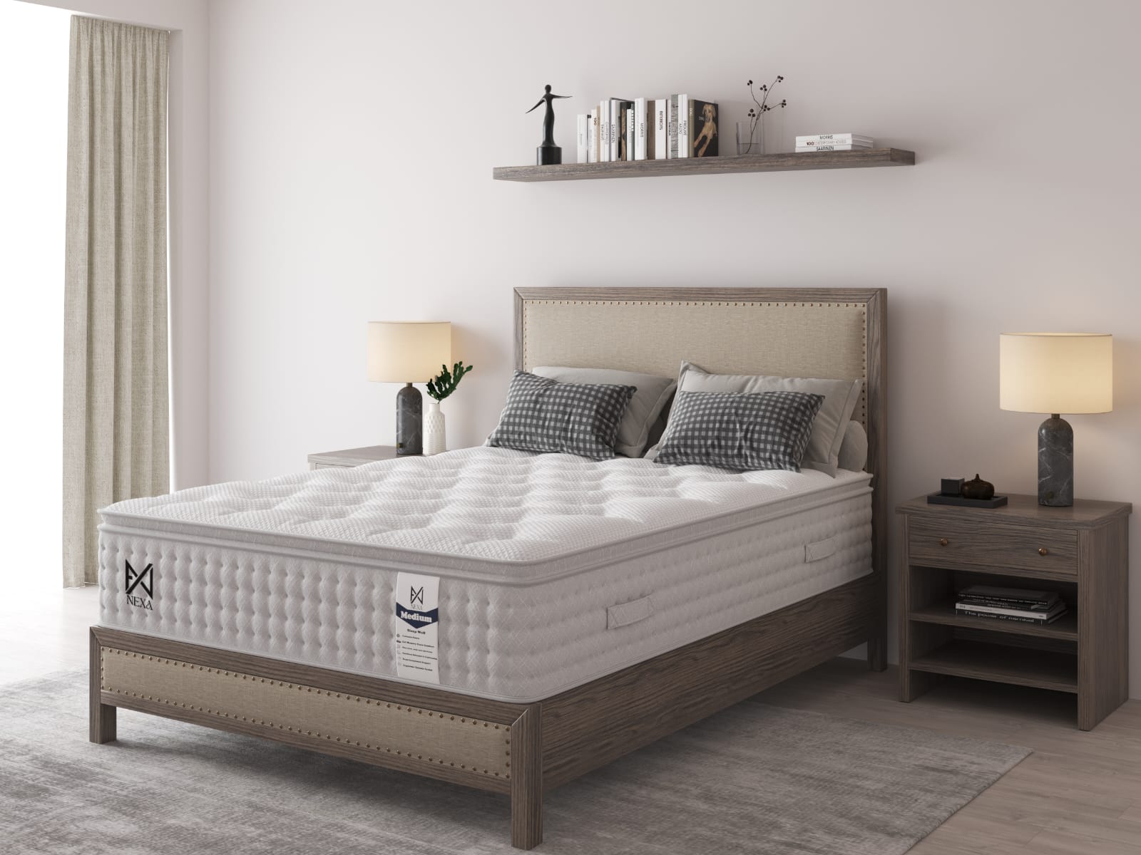 The Luxury Plush Nexus 1000 Pocket Spring Pillow Top Mattress - Medium