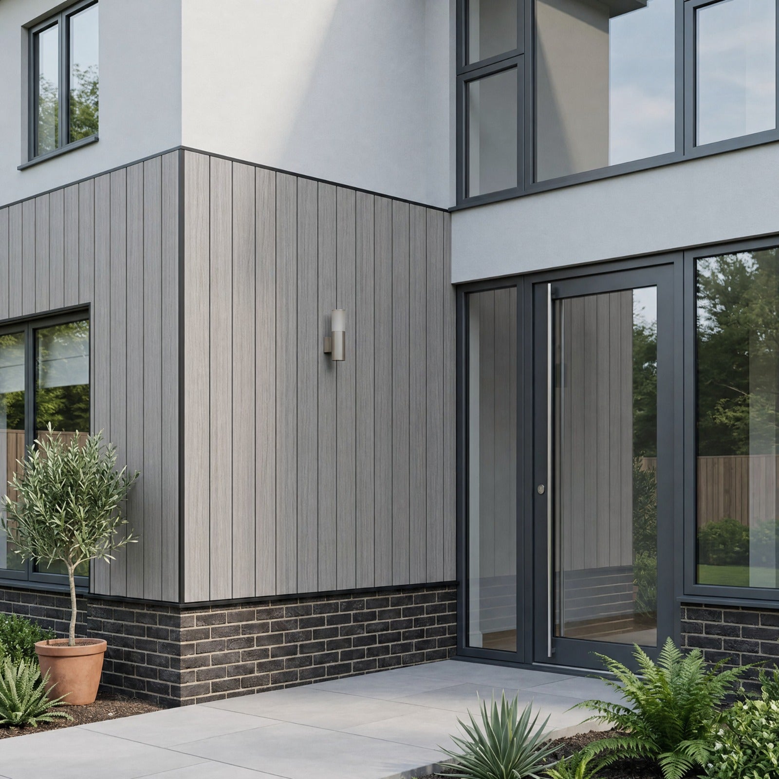 Outdoor Wide Slat PVC Composite Slat Wall Panels - Pack of 6 (Multiple Colours)