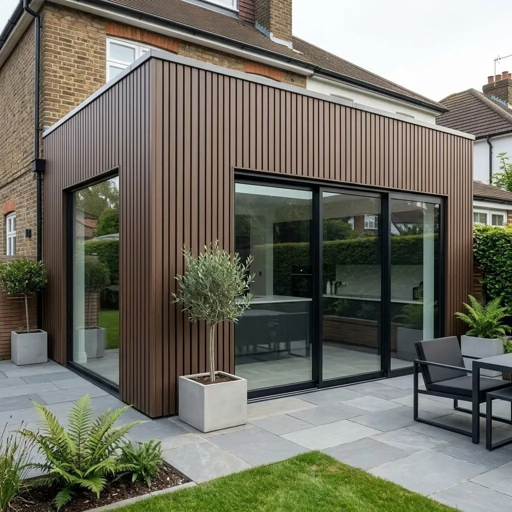 Outdoor Slatted Composite Wall Cladding – 2.9m x  0.1m (Multiple Colours)