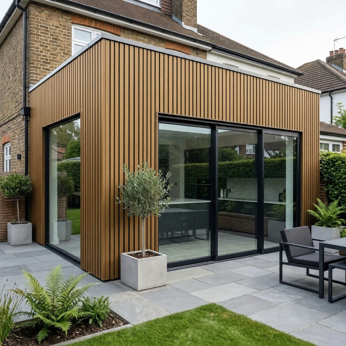 Outdoor Slatted Composite Wall Cladding – 2.9m x  0.1m (Multiple Colours)