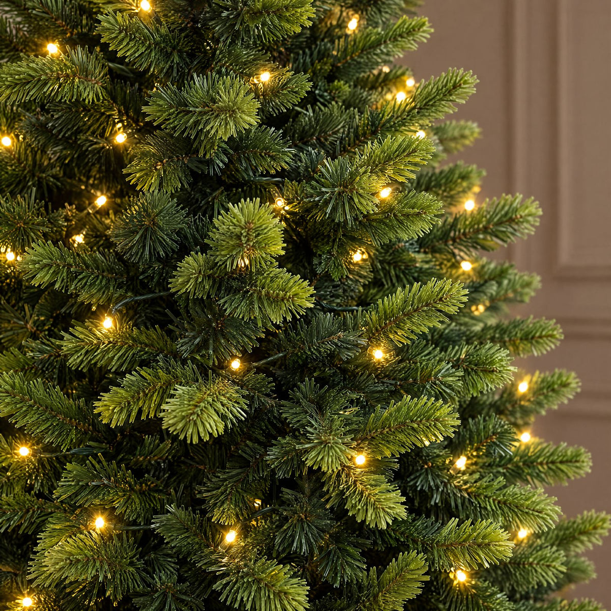 Artificial Christmas Tree (6ft/180cm) – Realistic Fir - LED Lights Included