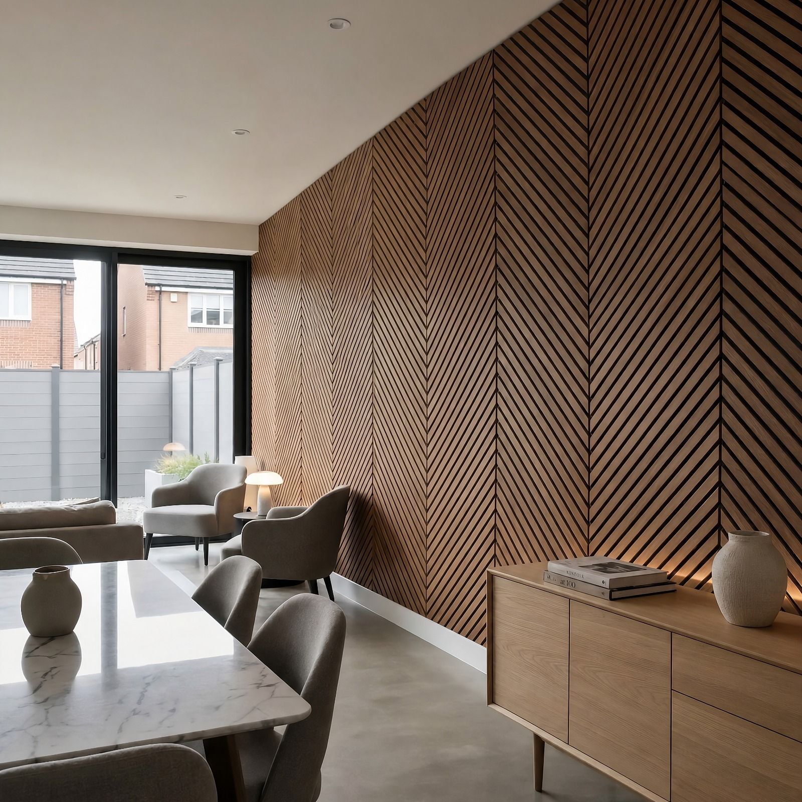 Premium Herringbone Wall Panel 240cm x 60cm (Multiple Colours)