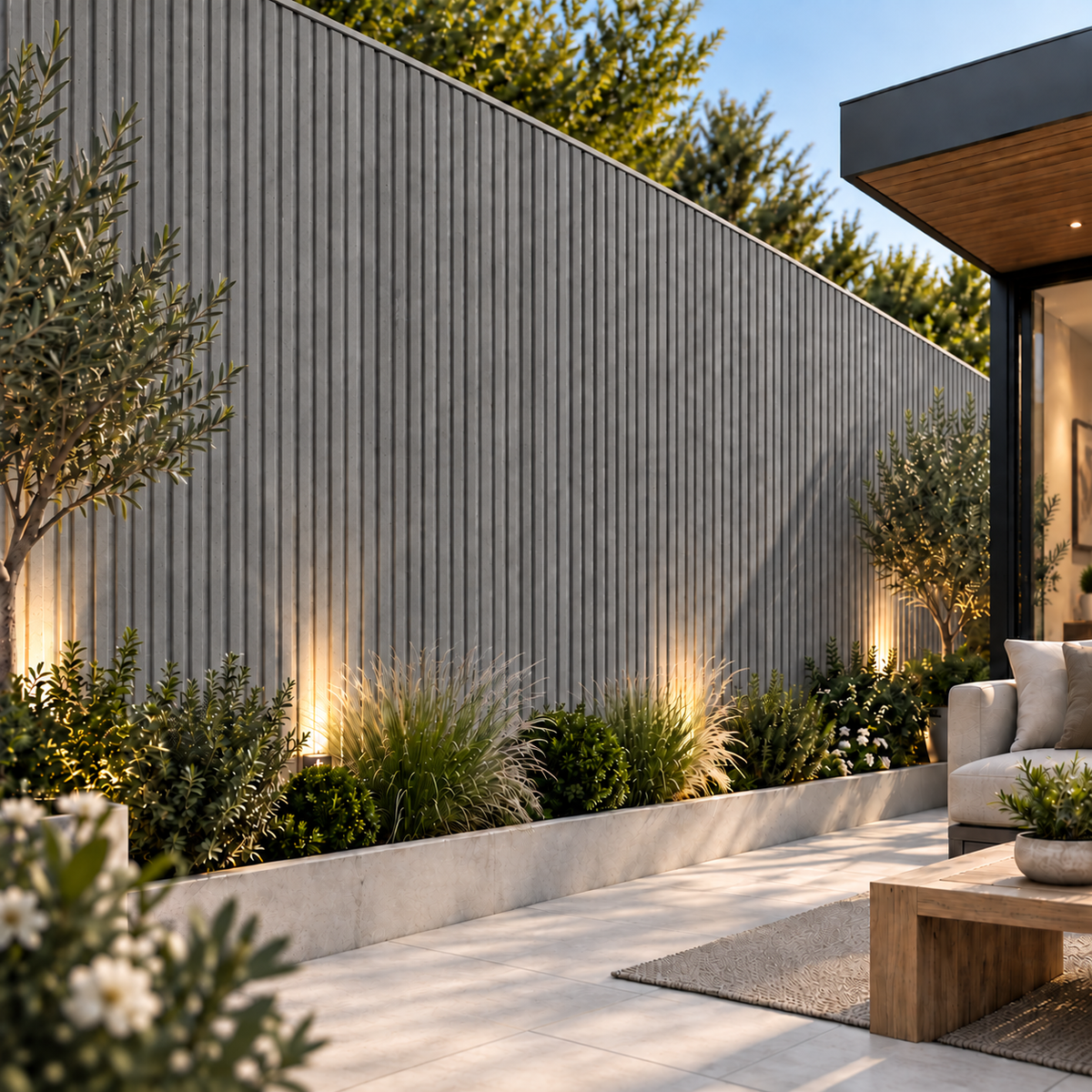 Outdoor Seamless Wall Panels – Concrete Collection (16 Panels Per Pack) (Multiple Colours)