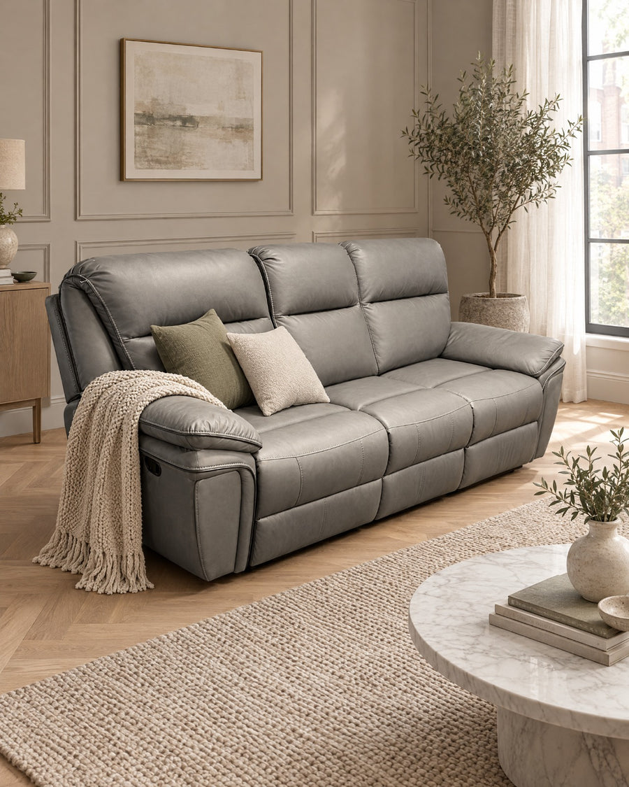 Kensington luxury reclining sofa in a living room