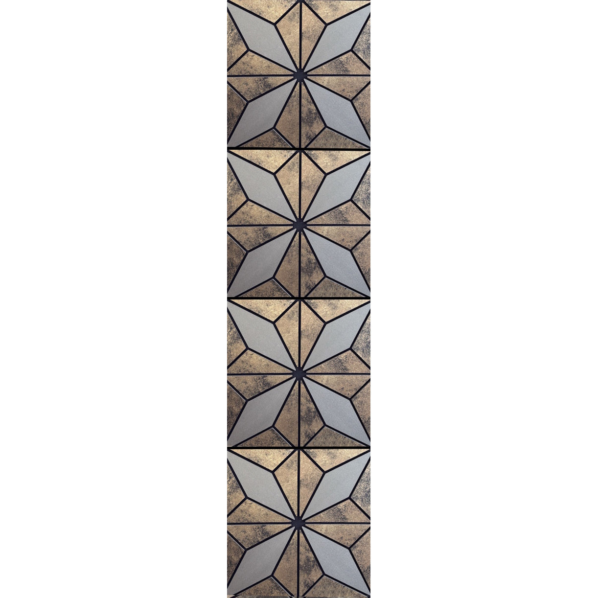The Premium Geometric Grey Glitter Wall Panel 240cm x 60cm