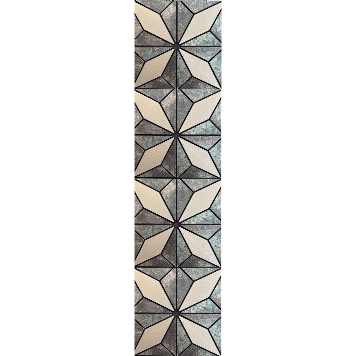 The Premium Geometric Grey Glitter Wall Panel 240cm x 60cm