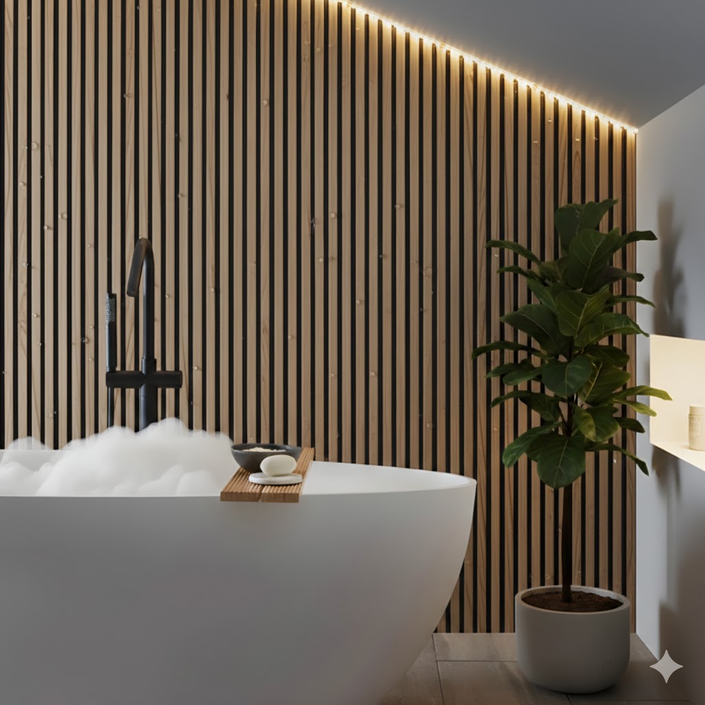 PVC Bathroom Wall Panels - Pack of 8 (Wide Range of Colours)